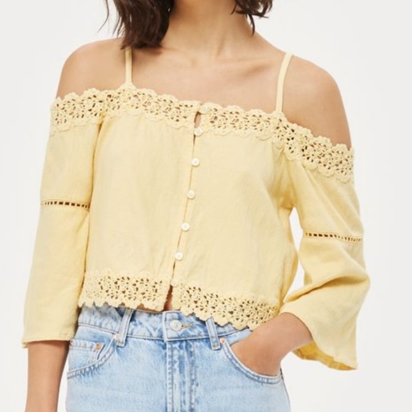 yellow tops topshop